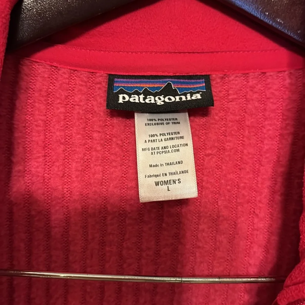 Patagonia Cables Better Sweater Full Zip Up Jacket Pink Ribbed Knit - Picture 5 of 6
